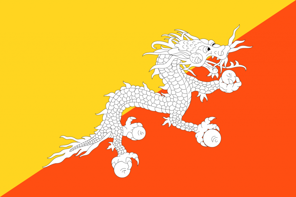 1200px-Flag_of_Bhutan.svg_-1024x683 Viaggiare in modo Ecosostenibile ?
