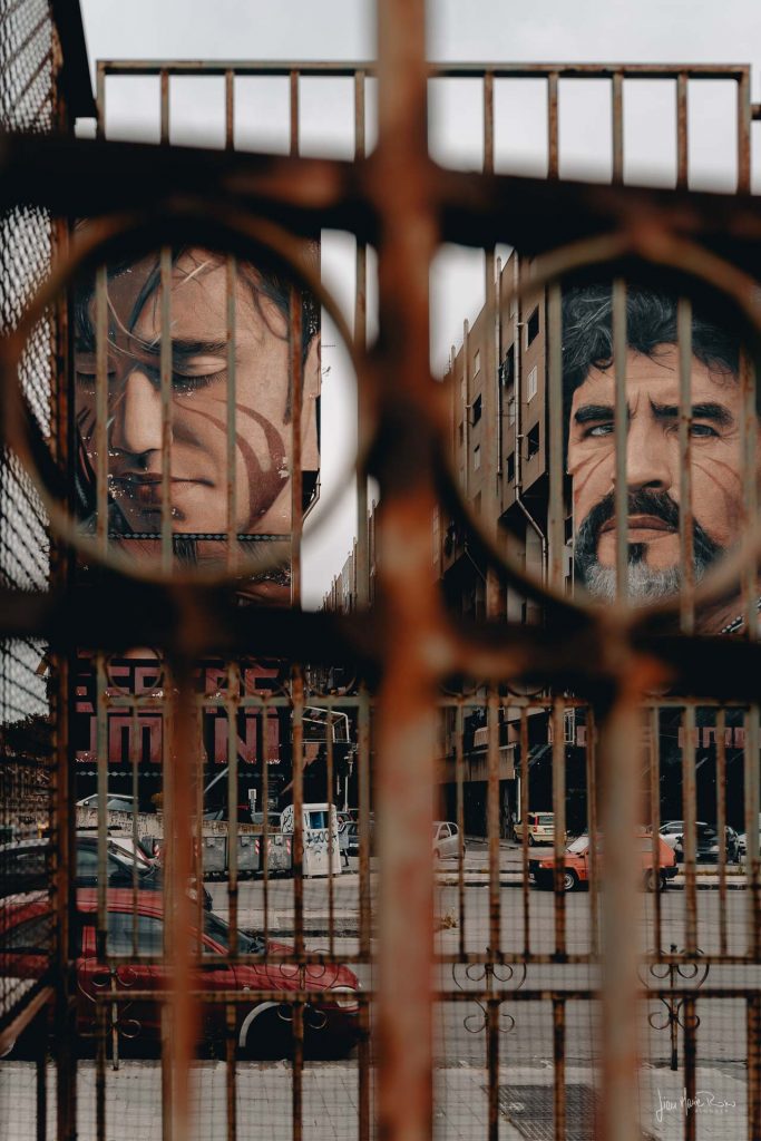 Murales con Maradona a Napoli